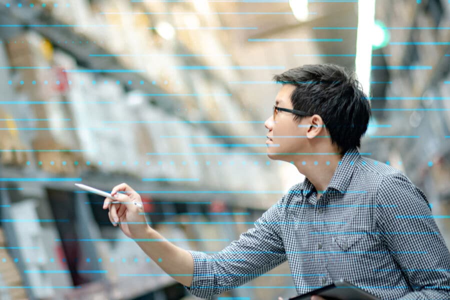amazon worker in warehouse