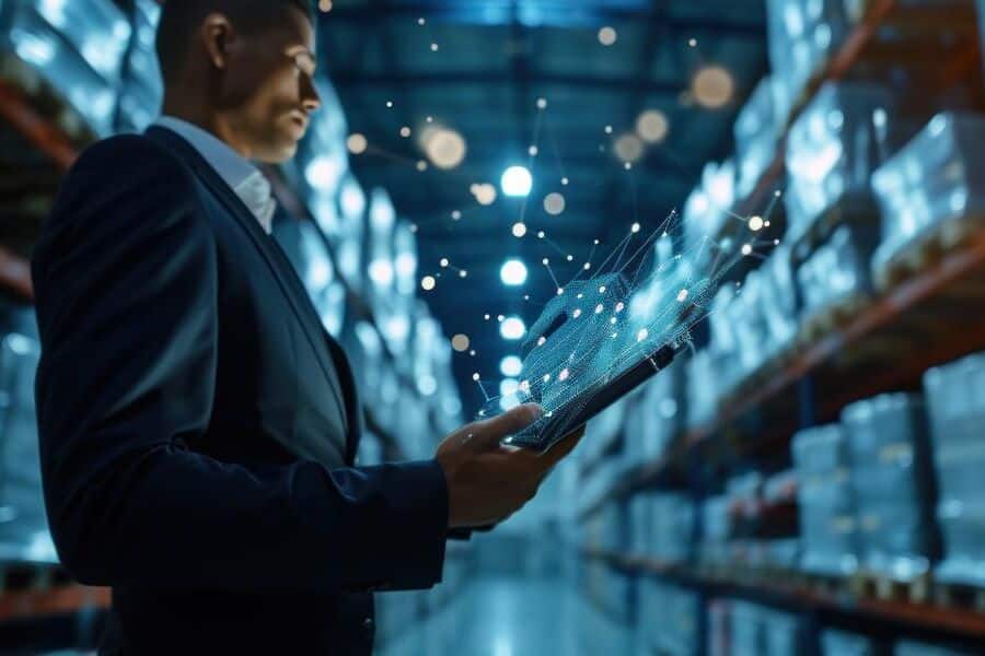 supply chain man in suit