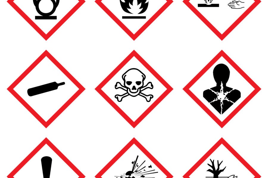 A GHS label.