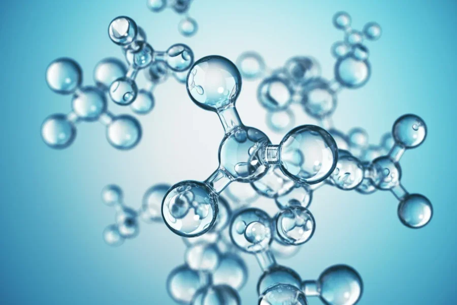 Molecular Structure. Science background. 3D Render